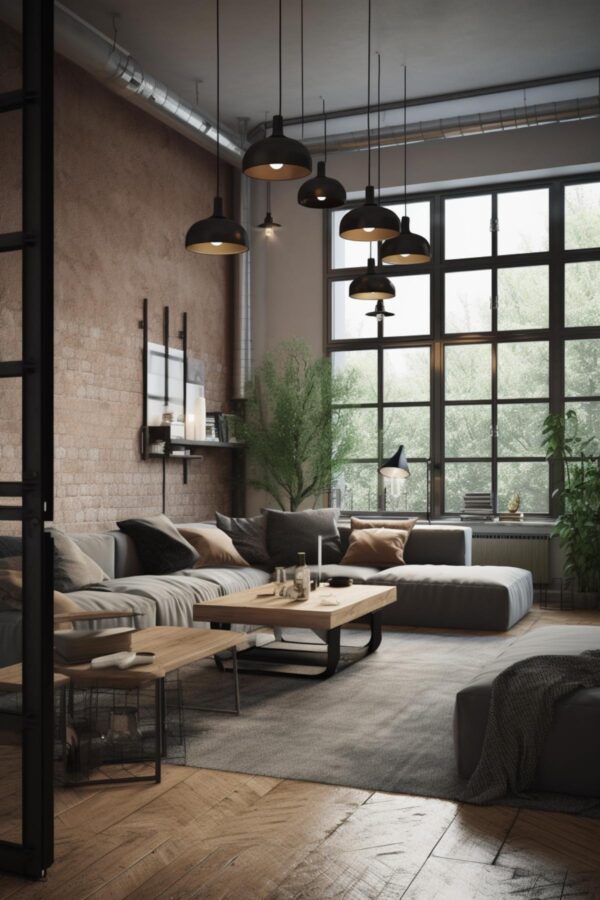 32 Cool Scandinavian and Industrial Fusion Living Room Designs (Concept ...