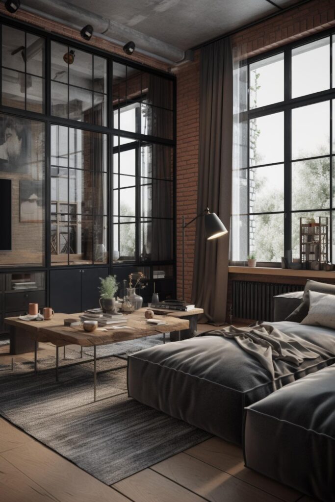 32 Cool Scandinavian and Industrial Fusion Living Room Designs (Concept ...