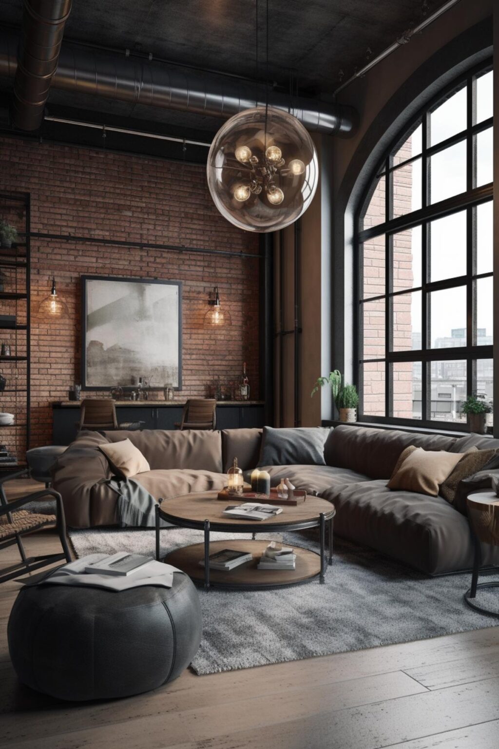 32 Cool Scandinavian and Industrial Fusion Living Room Designs (Concept ...