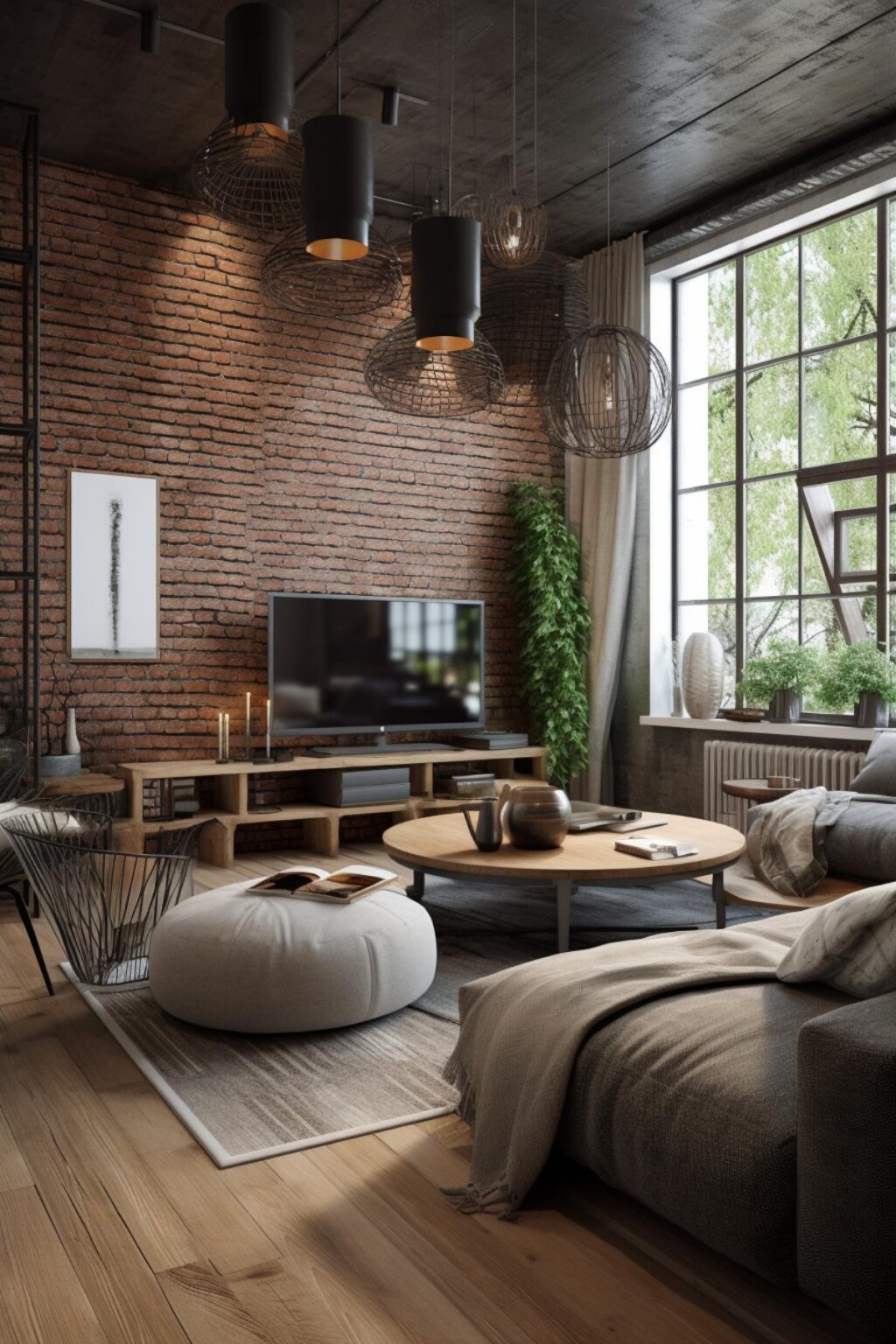 32 Cool Scandinavian and Industrial Fusion Living Room Designs (Concept ...
