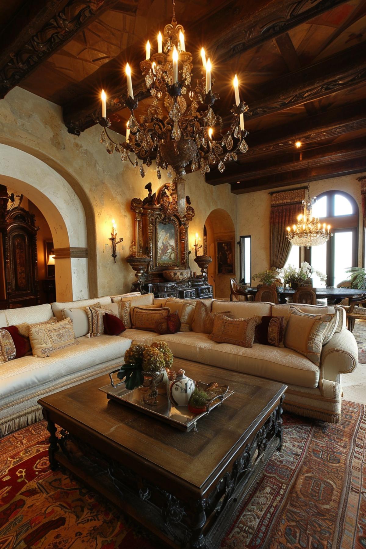 Gothic style living room design