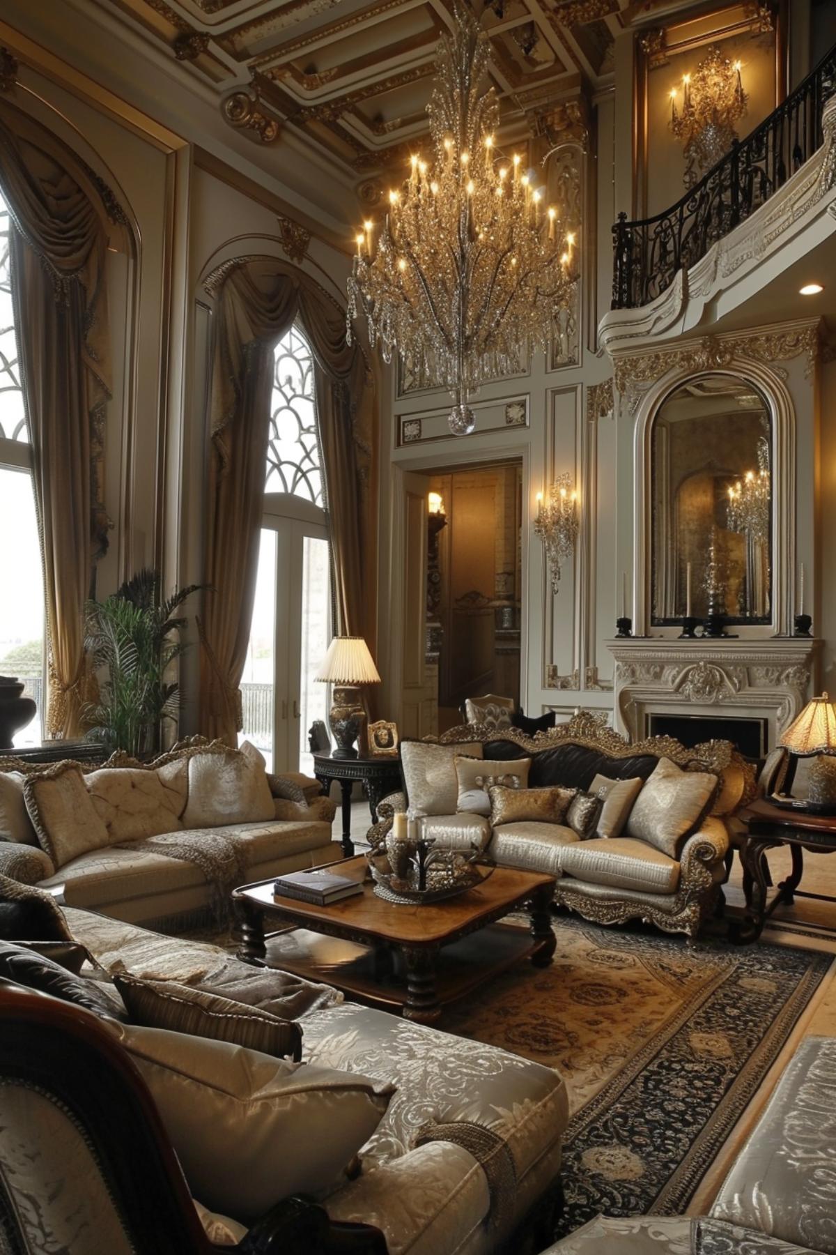 Gothic style living room design