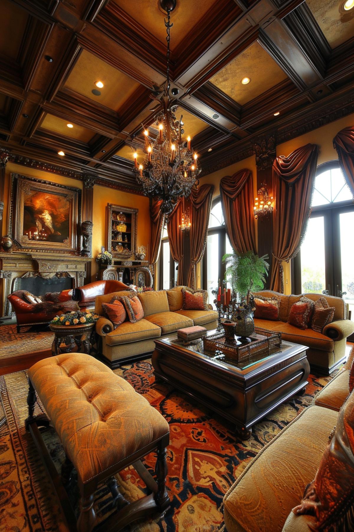 Gothic style living room design