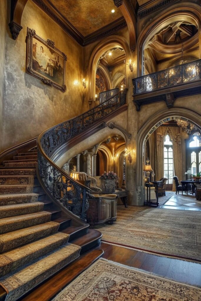 Stairway to Elegance: Exploring 40 Grand Living Rooms with Majestic ...
