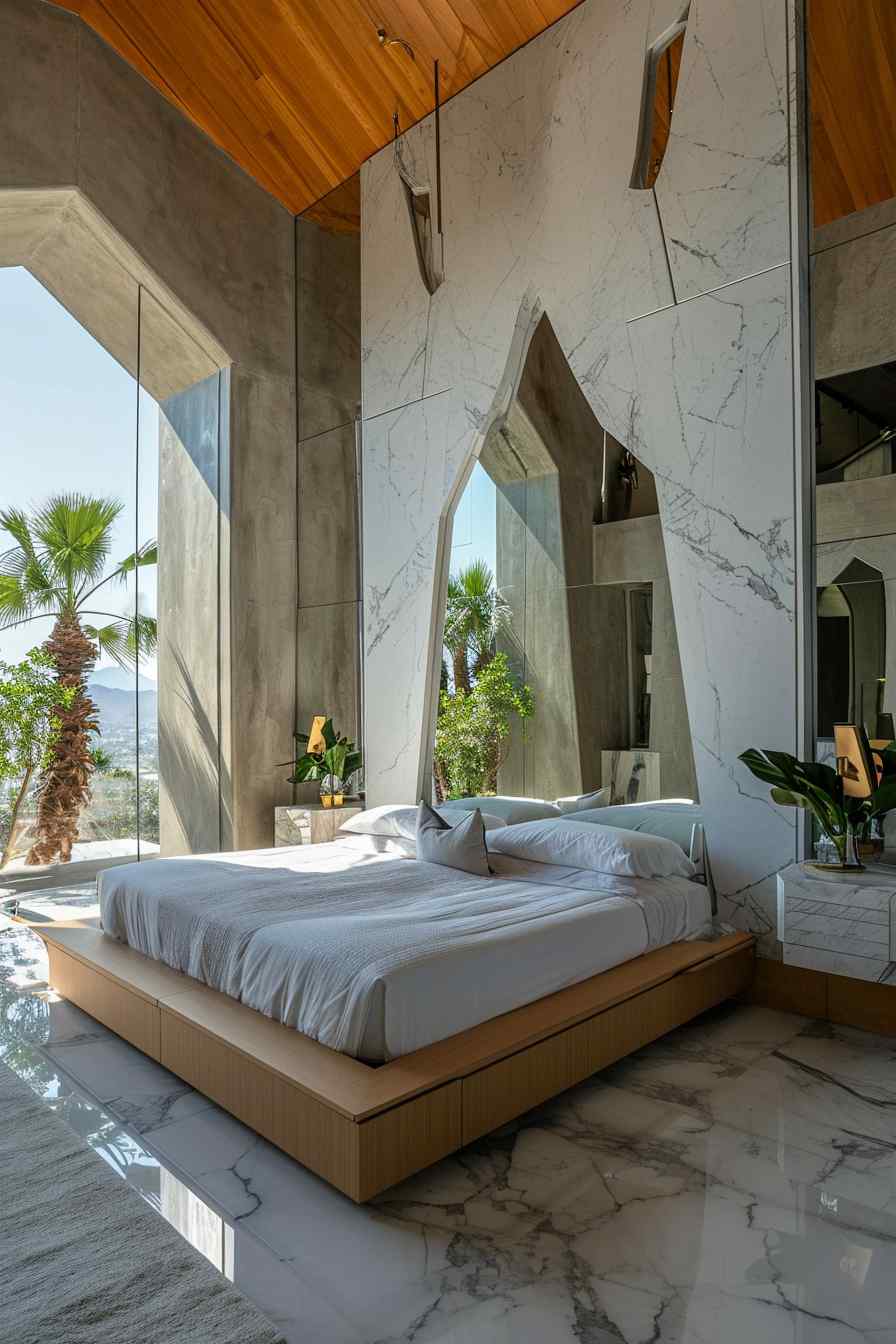 Beautiful bedrooms combining gothic and modern design ideas.