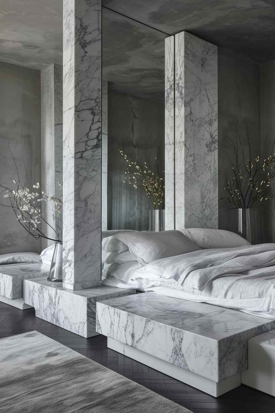 Beautiful bedrooms combining gothic and modern design ideas.
