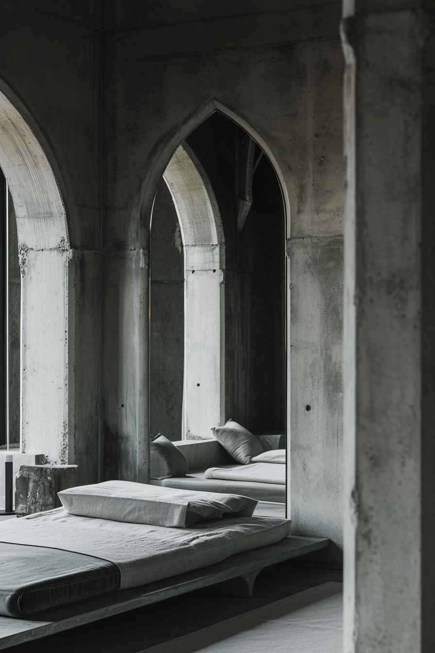 Beautiful bedrooms combining gothic and modern design ideas.