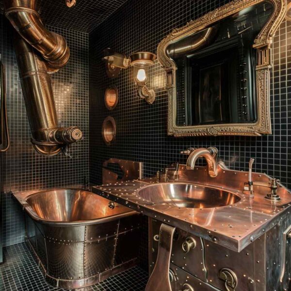 Image showcasing 44 Steampunk Bathrooms with an Industrial Twist (Concept Interiors)