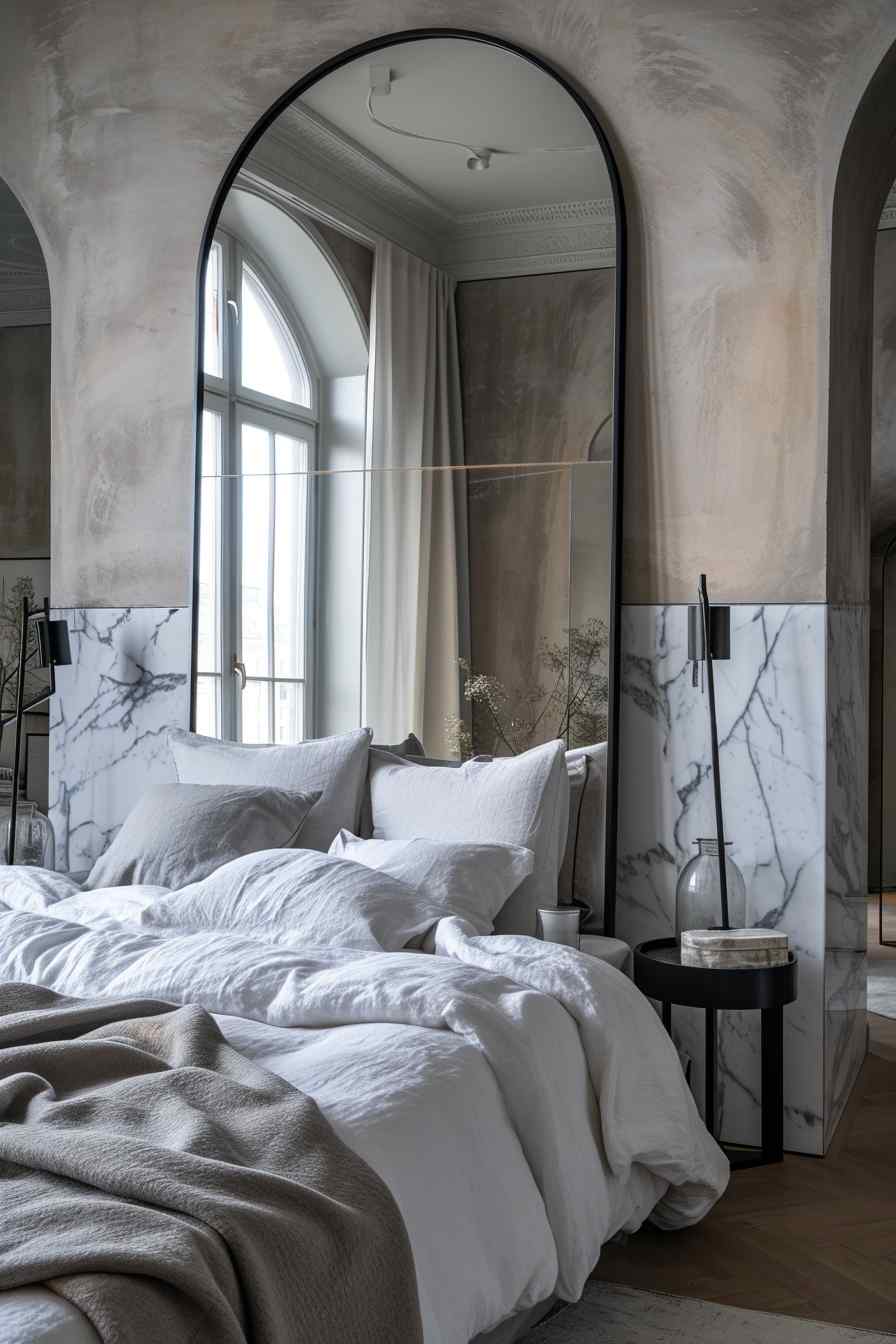 Beautiful bedrooms combining gothic and modern design ideas.