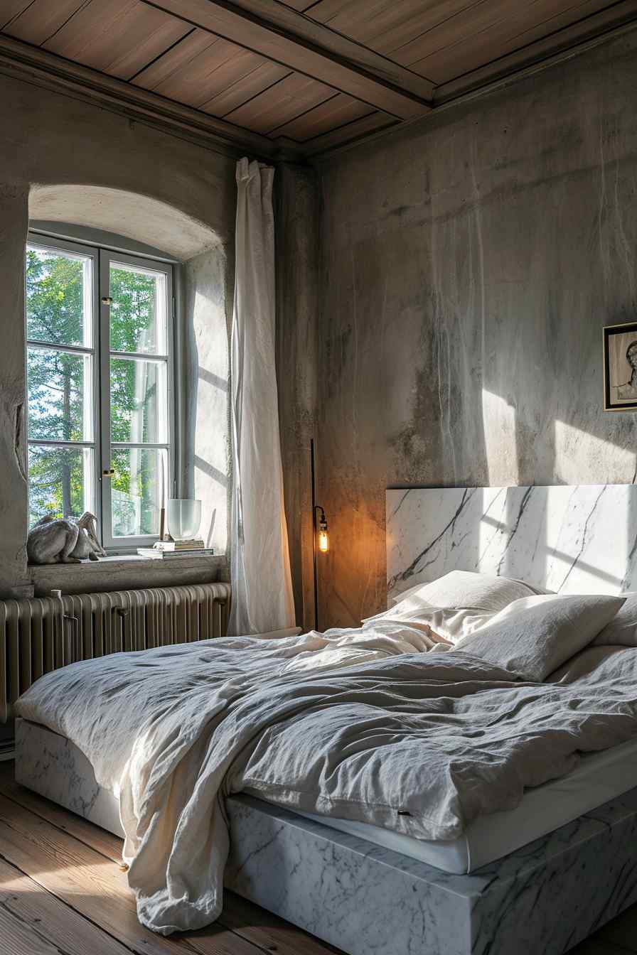 Beautiful bedrooms combining gothic and modern design ideas.