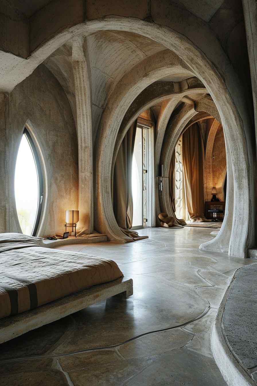 Beautiful bedrooms combining gothic and modern design ideas.