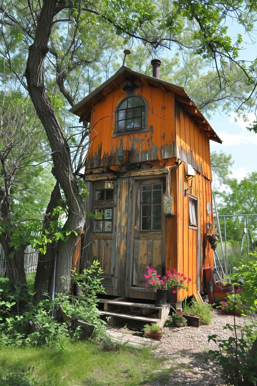Backyard studios built with a mashup of baroque and industrial ideas.