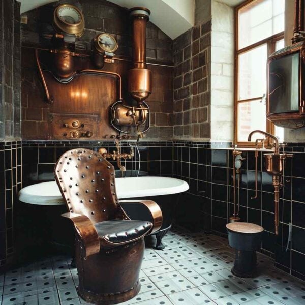 44 Steampunk Bathrooms with an Industrial Twist (Concept Interiors)