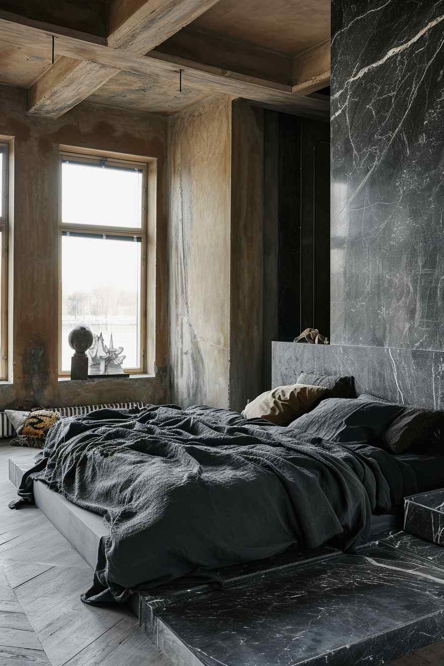 Beautiful bedrooms combining gothic and modern design ideas.