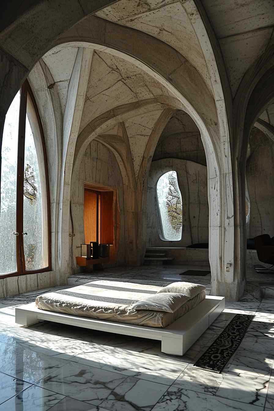 Beautiful bedrooms combining gothic and modern design ideas.