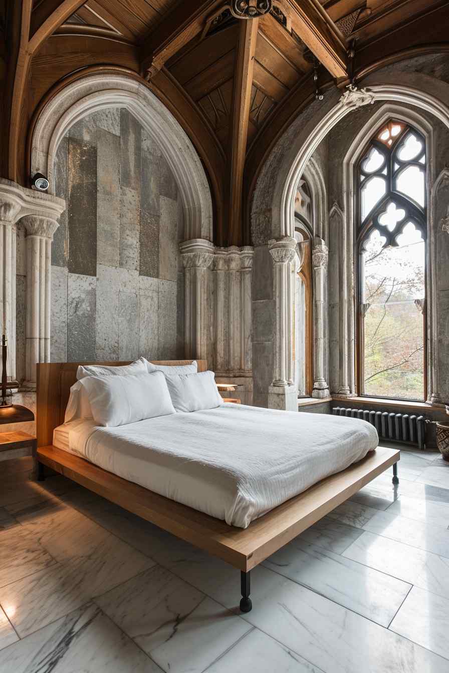 Beautiful bedrooms combining gothic and modern design ideas.