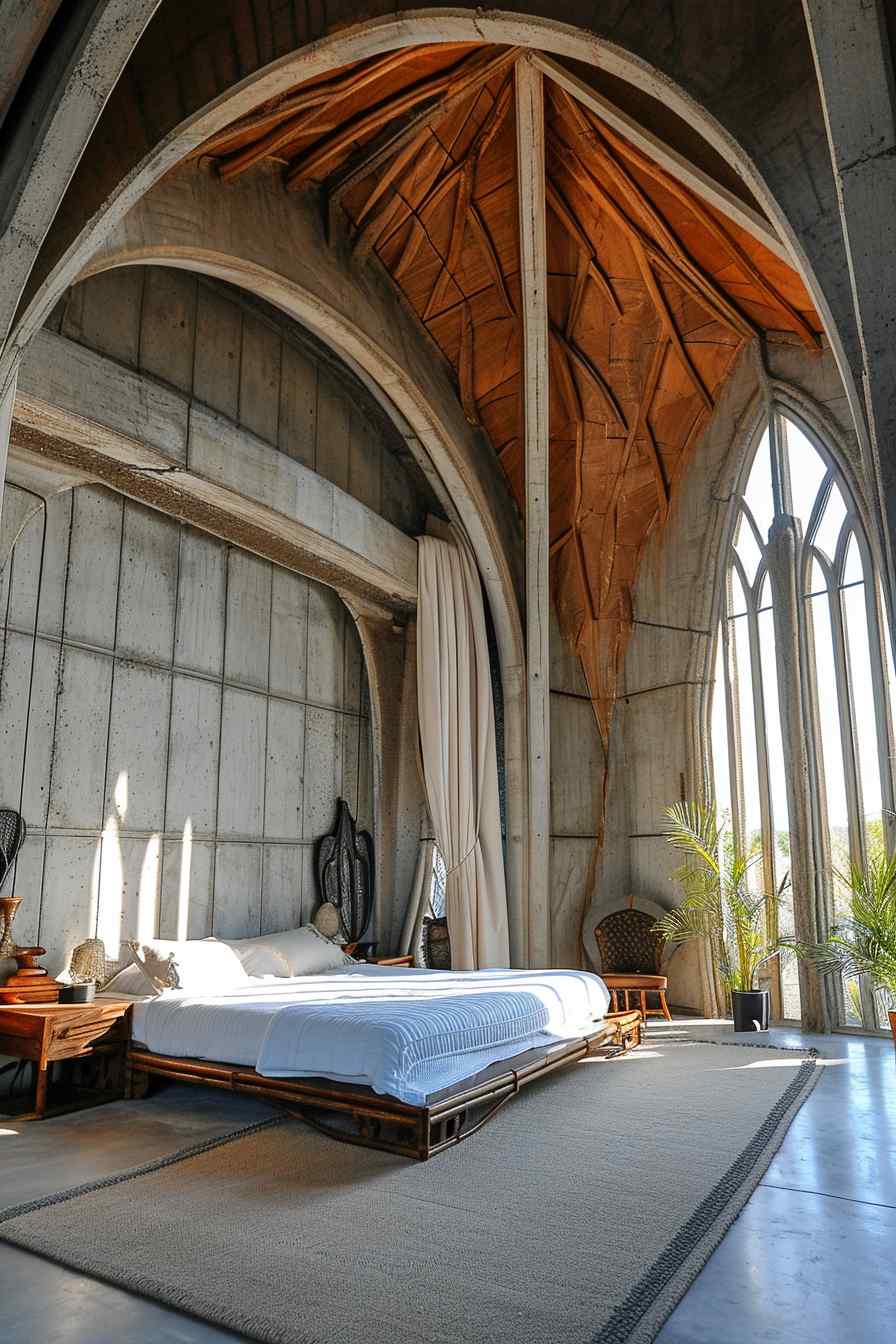 Beautiful bedrooms combining gothic and modern design ideas.