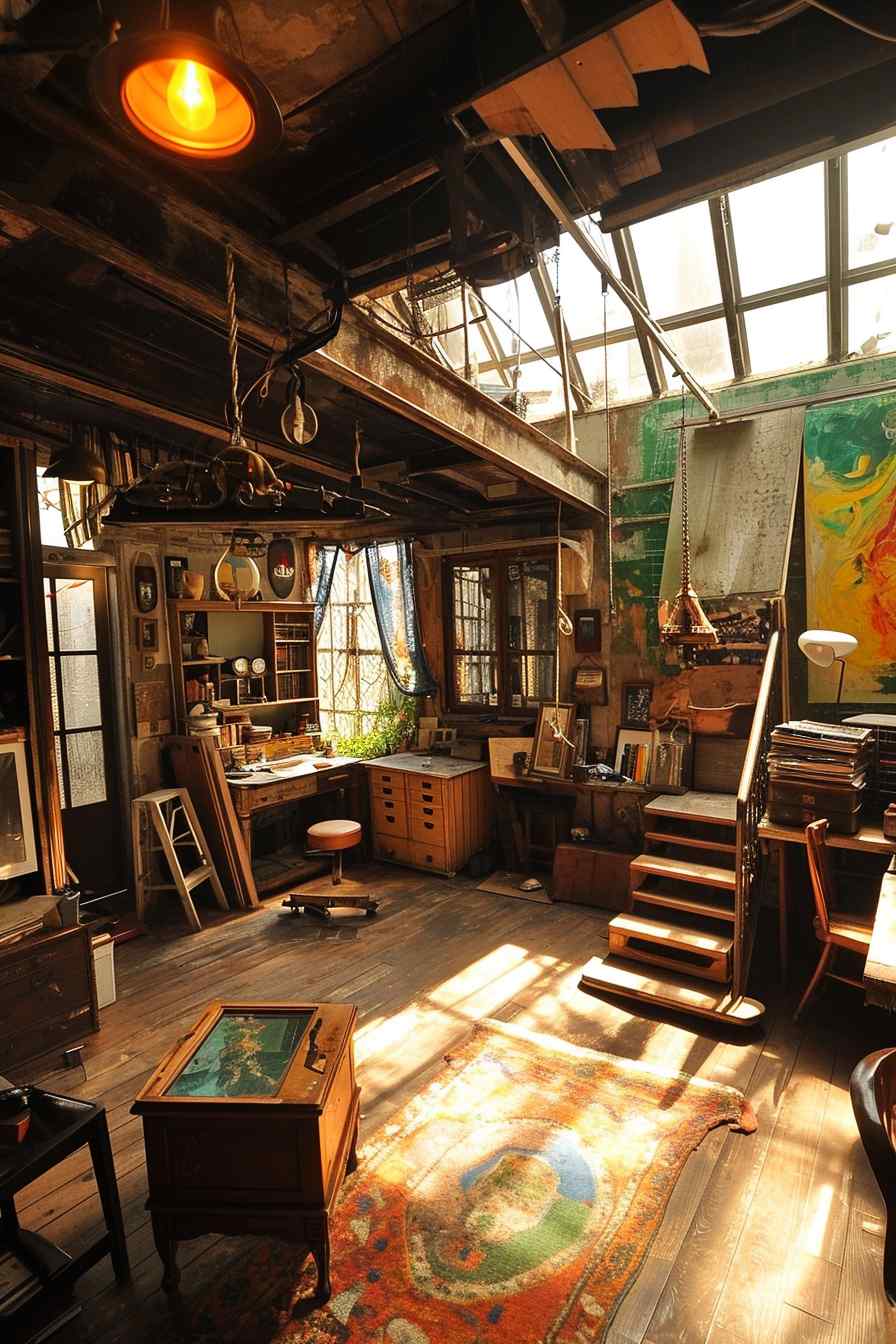 Backyard studios built with a mashup of baroque and industrial ideas.