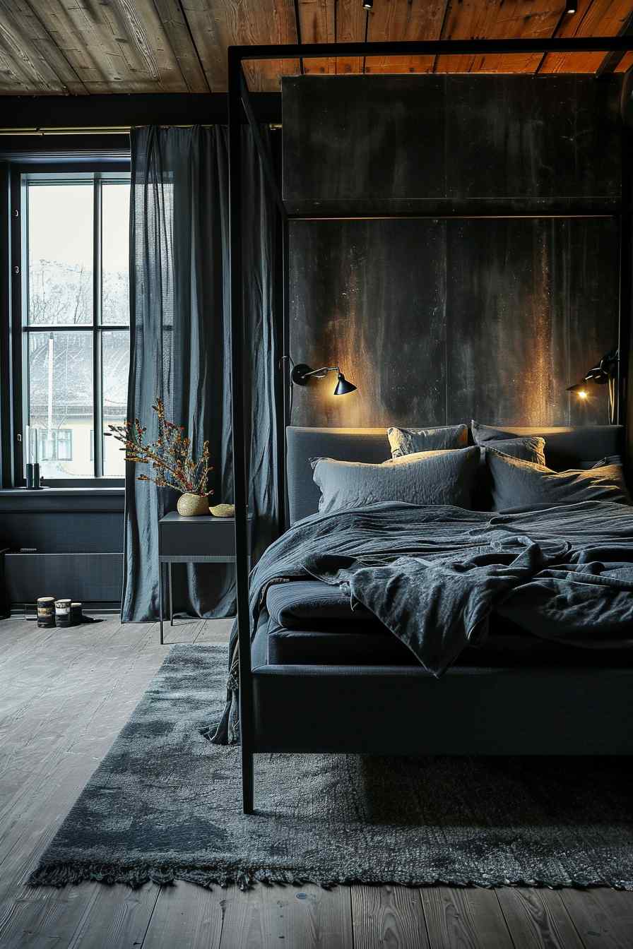 Beautiful bedrooms combining gothic and modern design ideas.