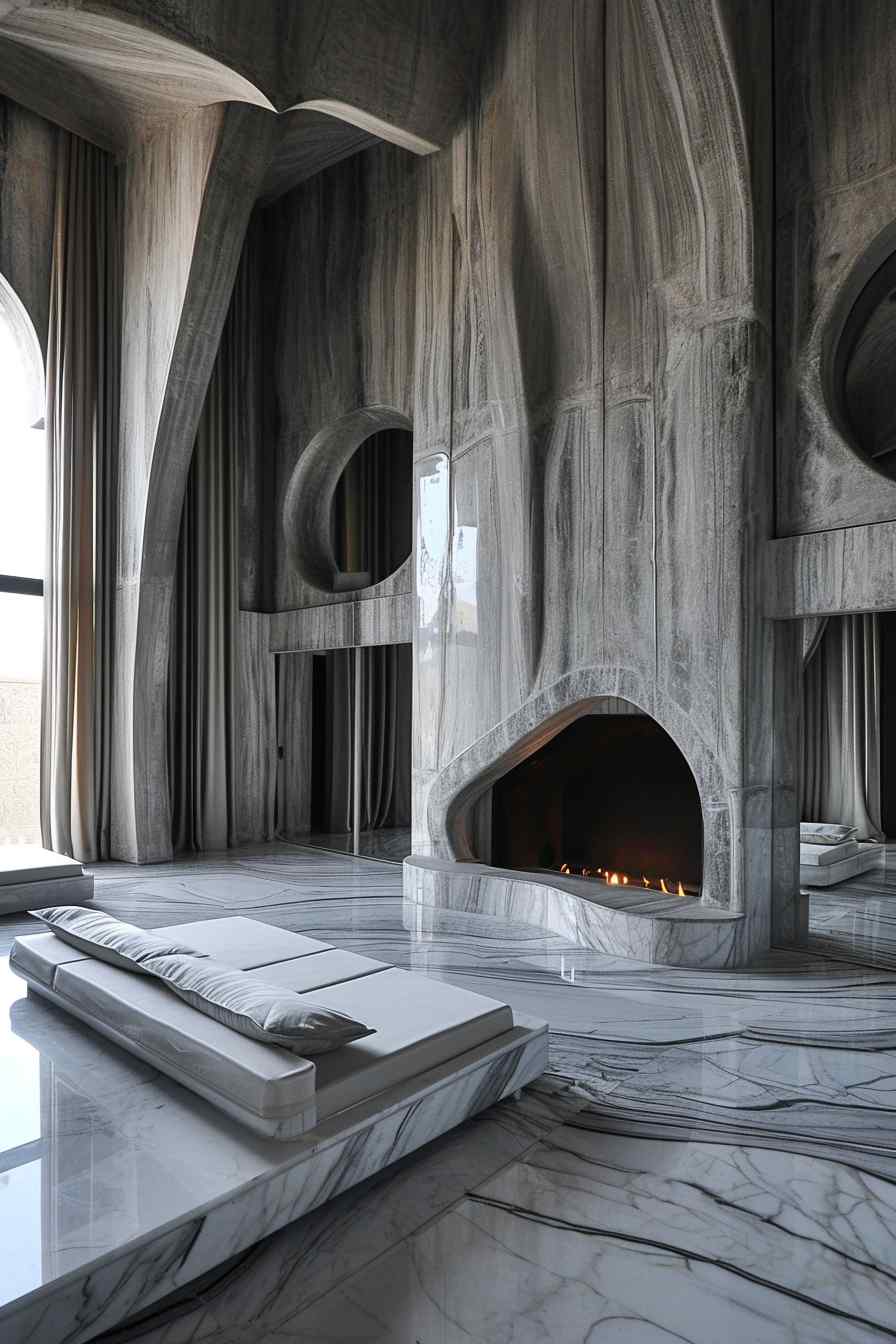 Beautiful bedrooms combining gothic and modern design ideas.