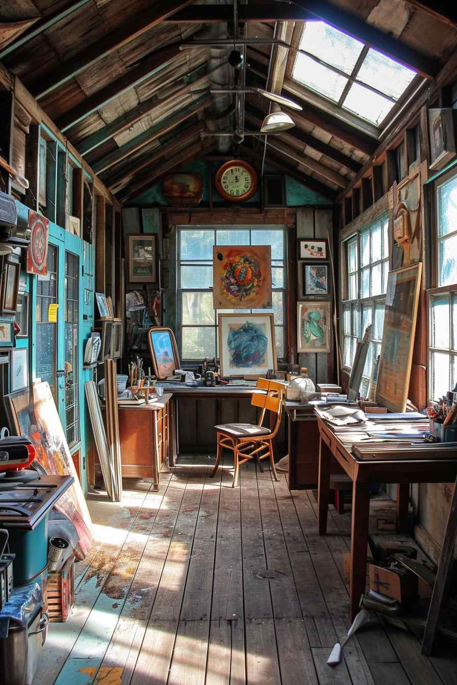 Backyard studios built with a mashup of baroque and industrial ideas.