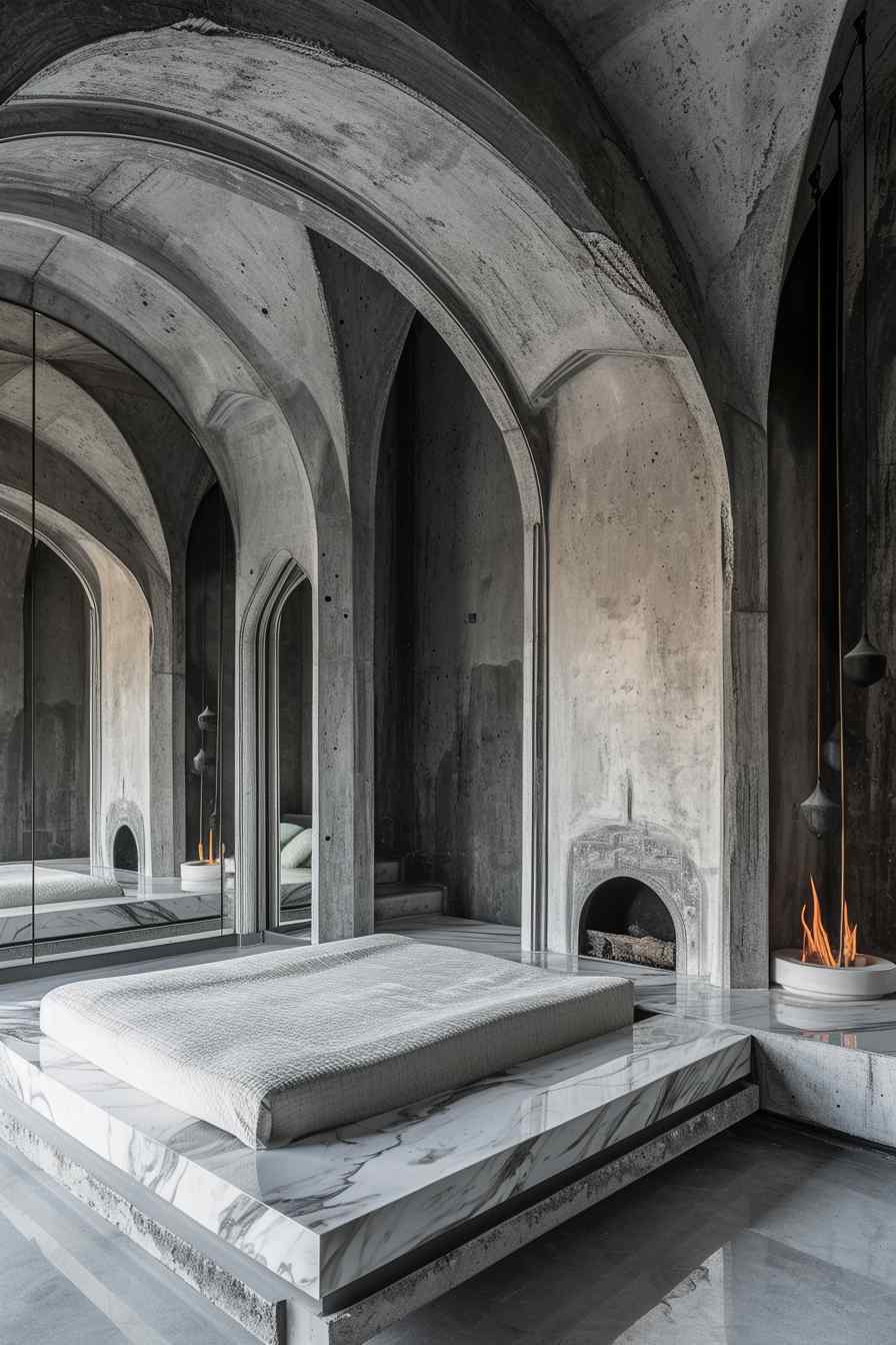 Beautiful bedrooms combining gothic and modern design ideas.