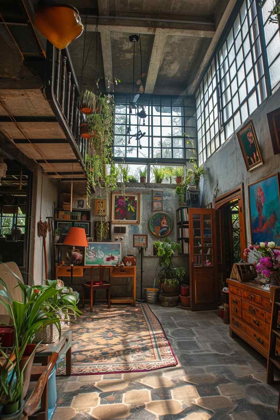 Backyard studios built with a mashup of baroque and industrial ideas.