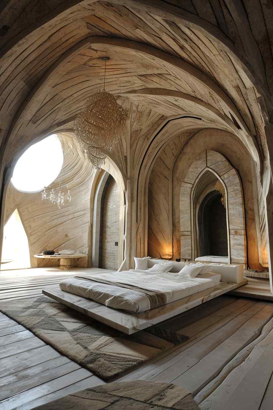 Beautiful bedrooms combining gothic and modern design ideas.