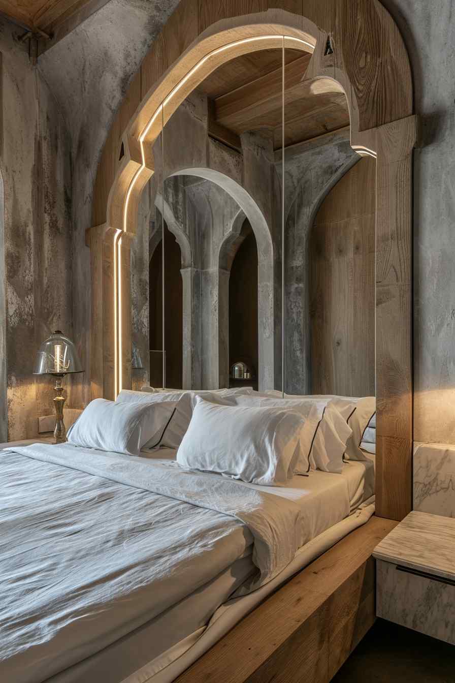 Beautiful bedrooms combining gothic and modern design ideas.