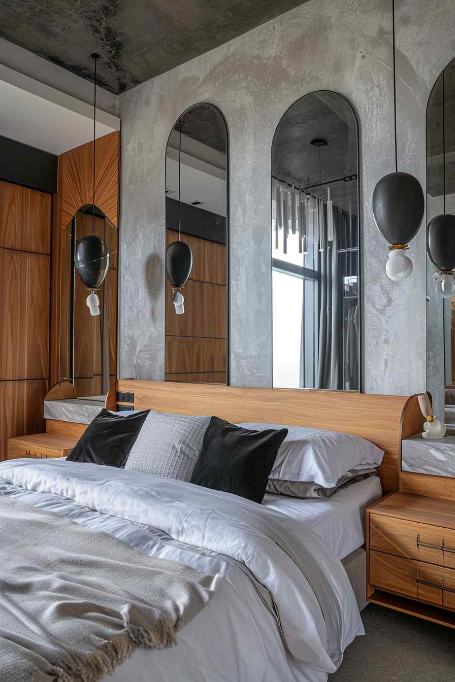 Beautiful bedrooms combining gothic and modern design ideas.