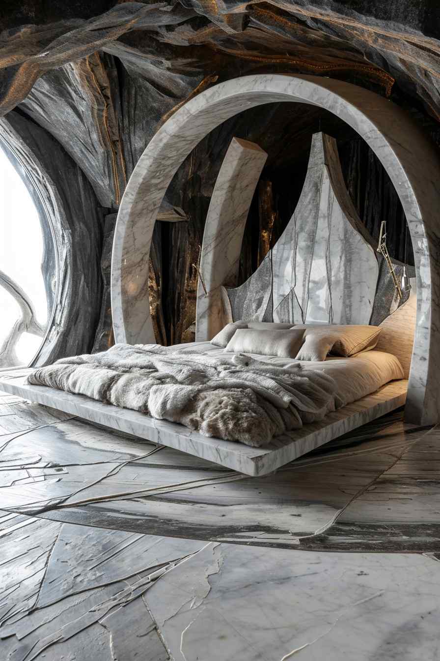 Beautiful bedrooms combining gothic and modern design ideas.