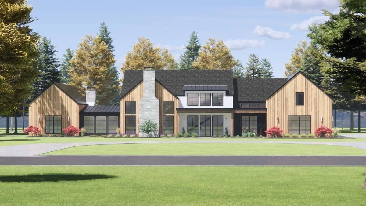 4-Bedroom Modern Two-Story Farmhouse with Private Courtyard and Loft