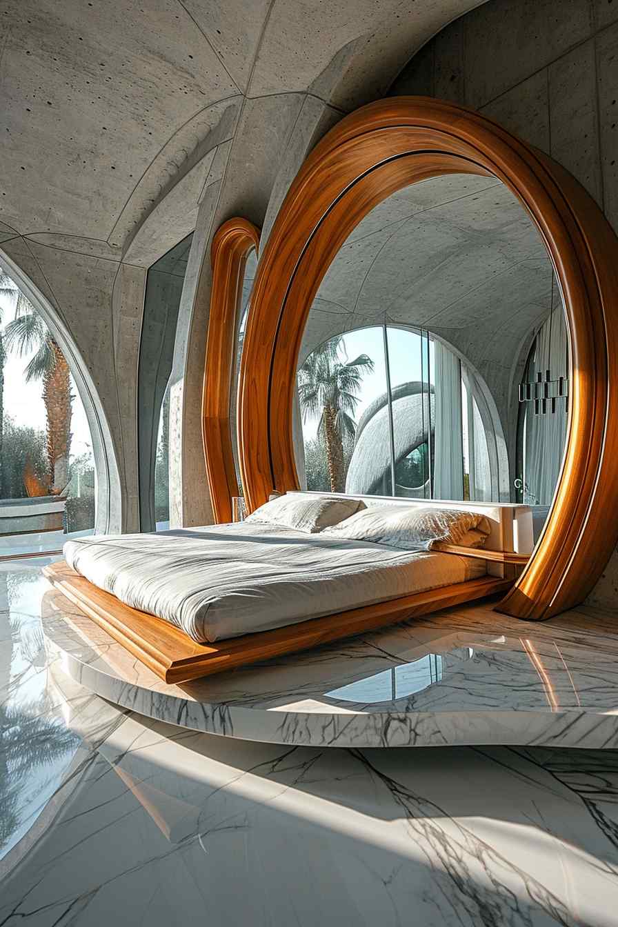 Beautiful bedrooms combining gothic and modern design ideas.