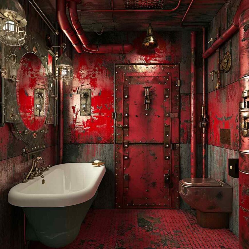 Image showcasing 44 Steampunk Bathrooms with an Industrial Twist (Concept Interiors)