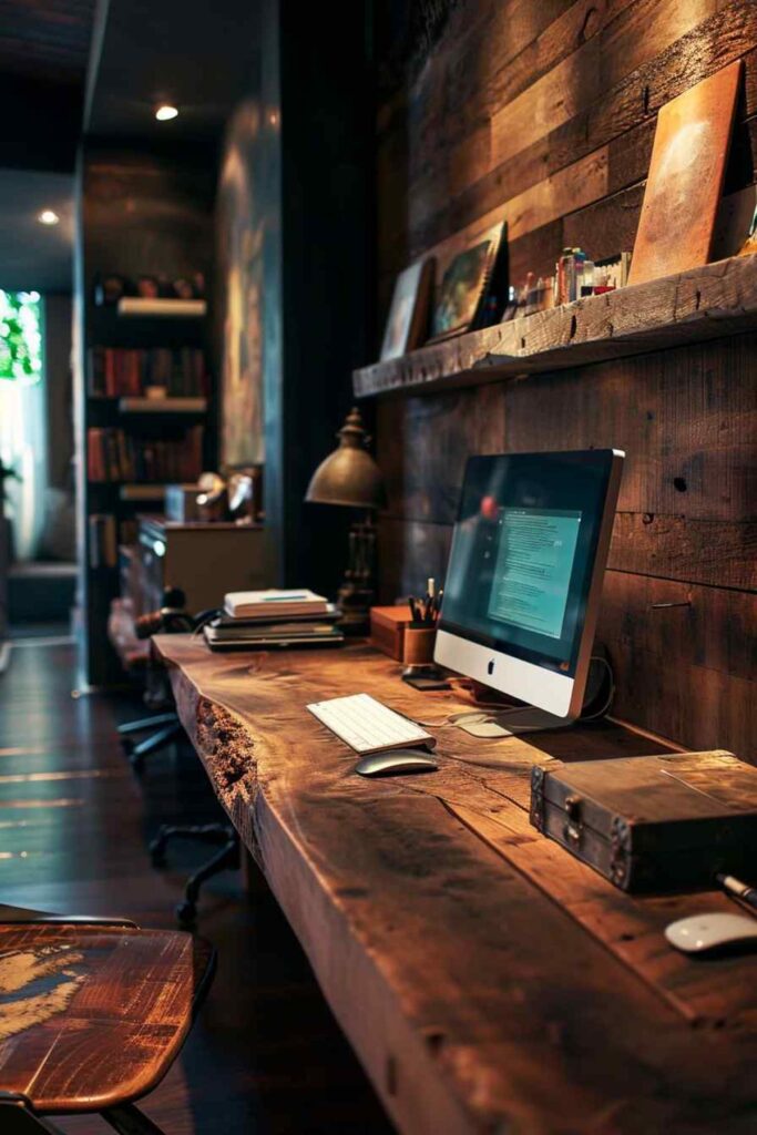 28 Home Office Designs Where Old World Wood Merges with New Age Tech ...