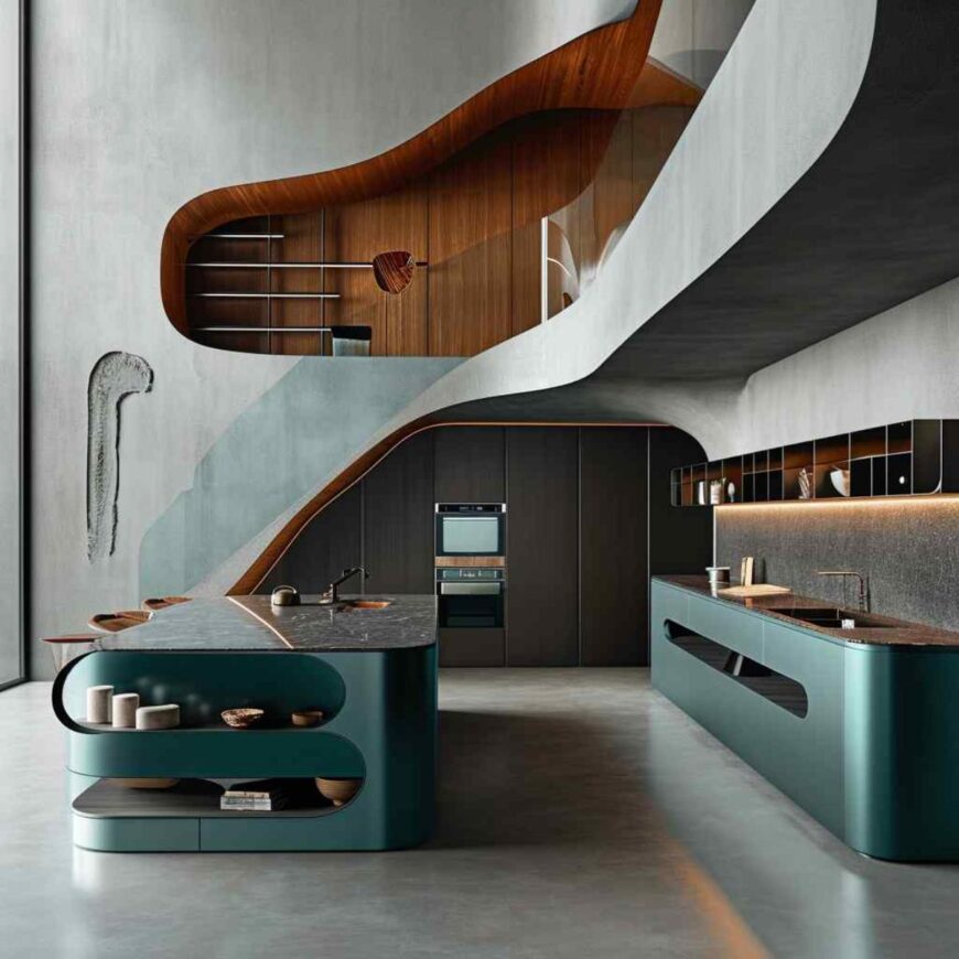 48 Kitchens Bring Together Industrial Loft and Japandi Design (Concept ...