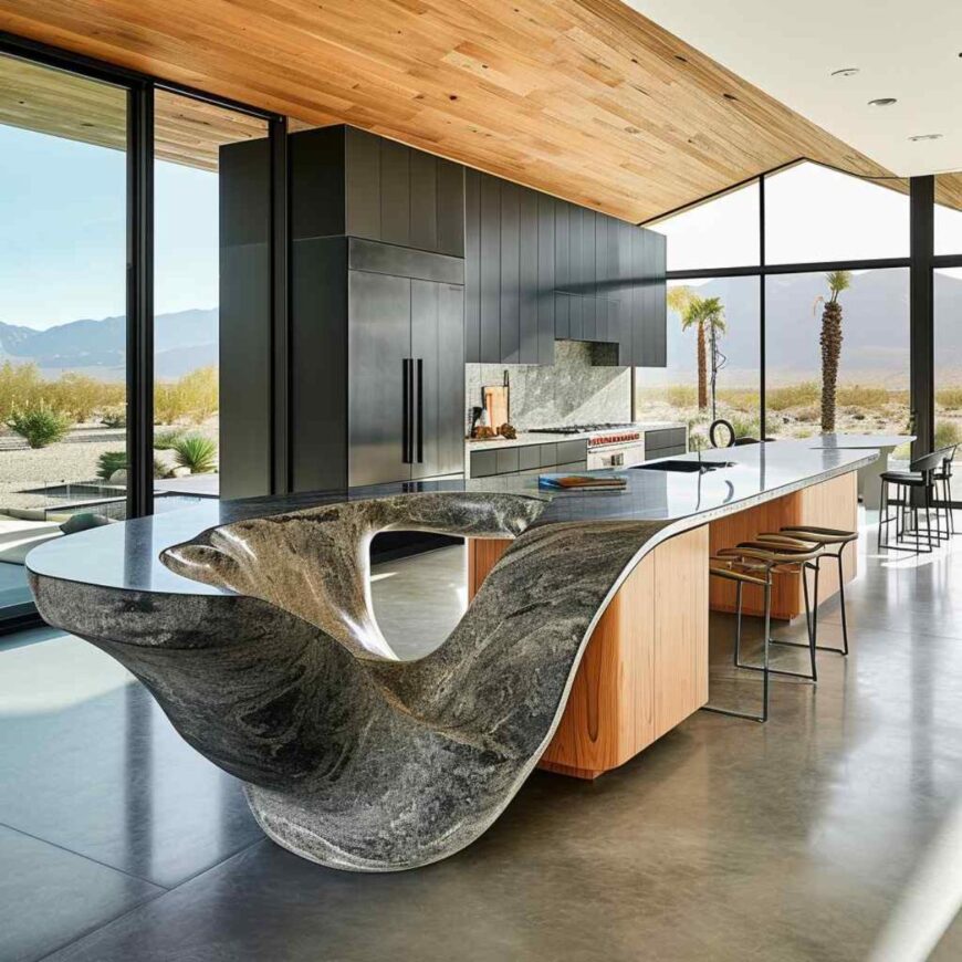 Center of Attention: 32 Statement Island Designs Provide Kitchen Focal ...