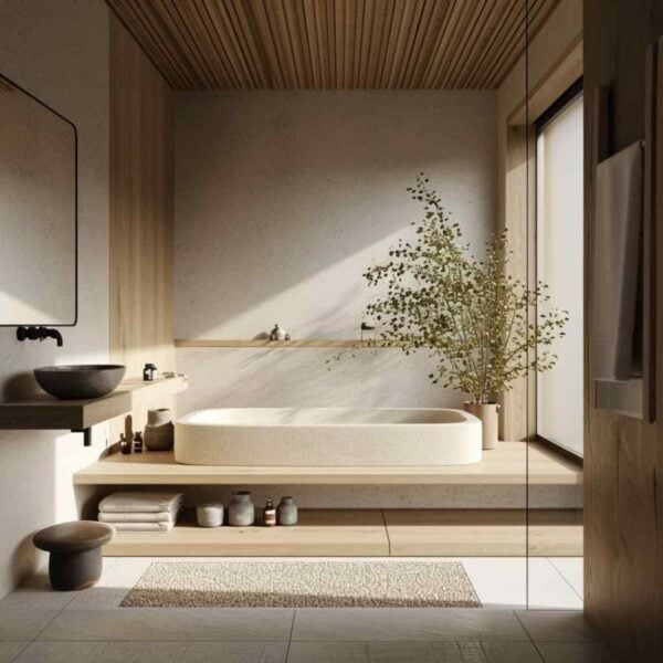 40 Zen-Inspired Modern Bathrooms Designed as Tranquil Retreats (Concept ...