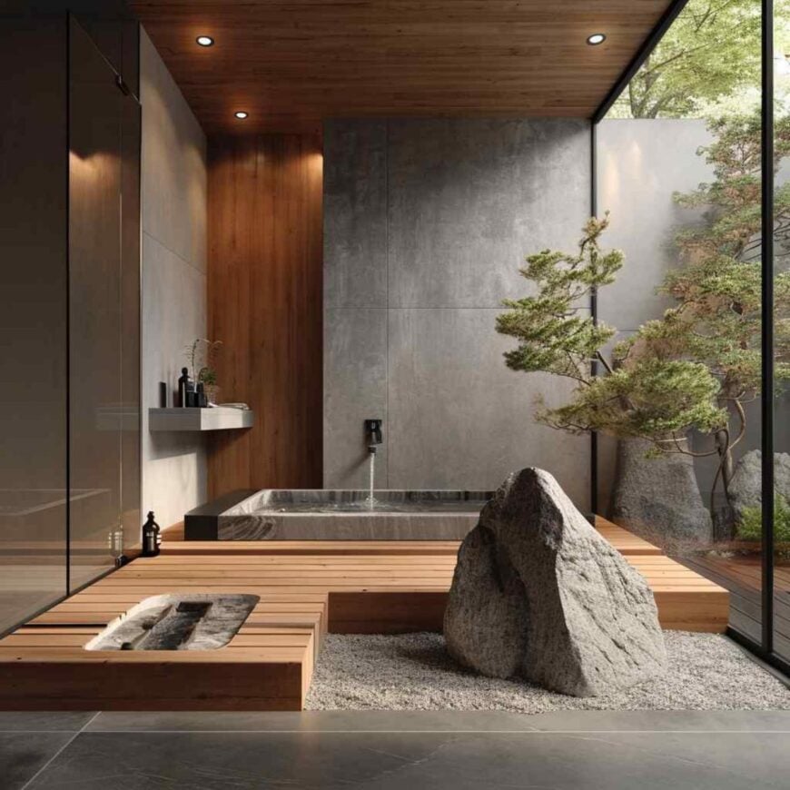 40 Zen-Inspired Modern Bathrooms Designed as Tranquil Retreats (Concept ...