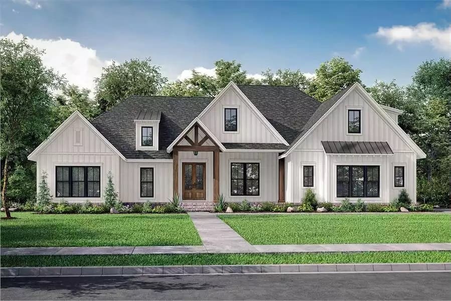 Morning Trace Single-Story 4-Bedroom Modern Farmhouse with Front Porch and Bonus Expansion (Floor Plan)