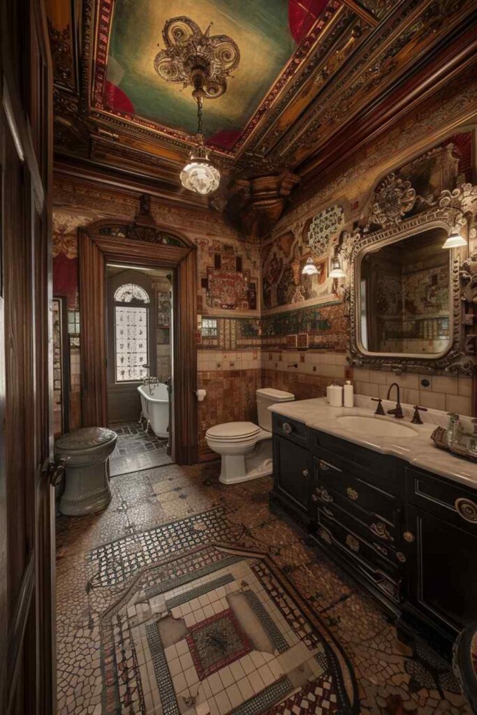 Renaissance and Rococo Styles Merge in 55 Bathroom Designs (Concept ...