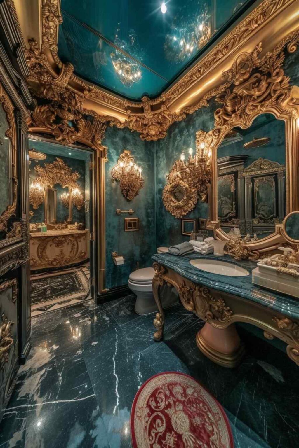 Renaissance and Rococo Styles Merge in 55 Bathroom Designs (Concept ...