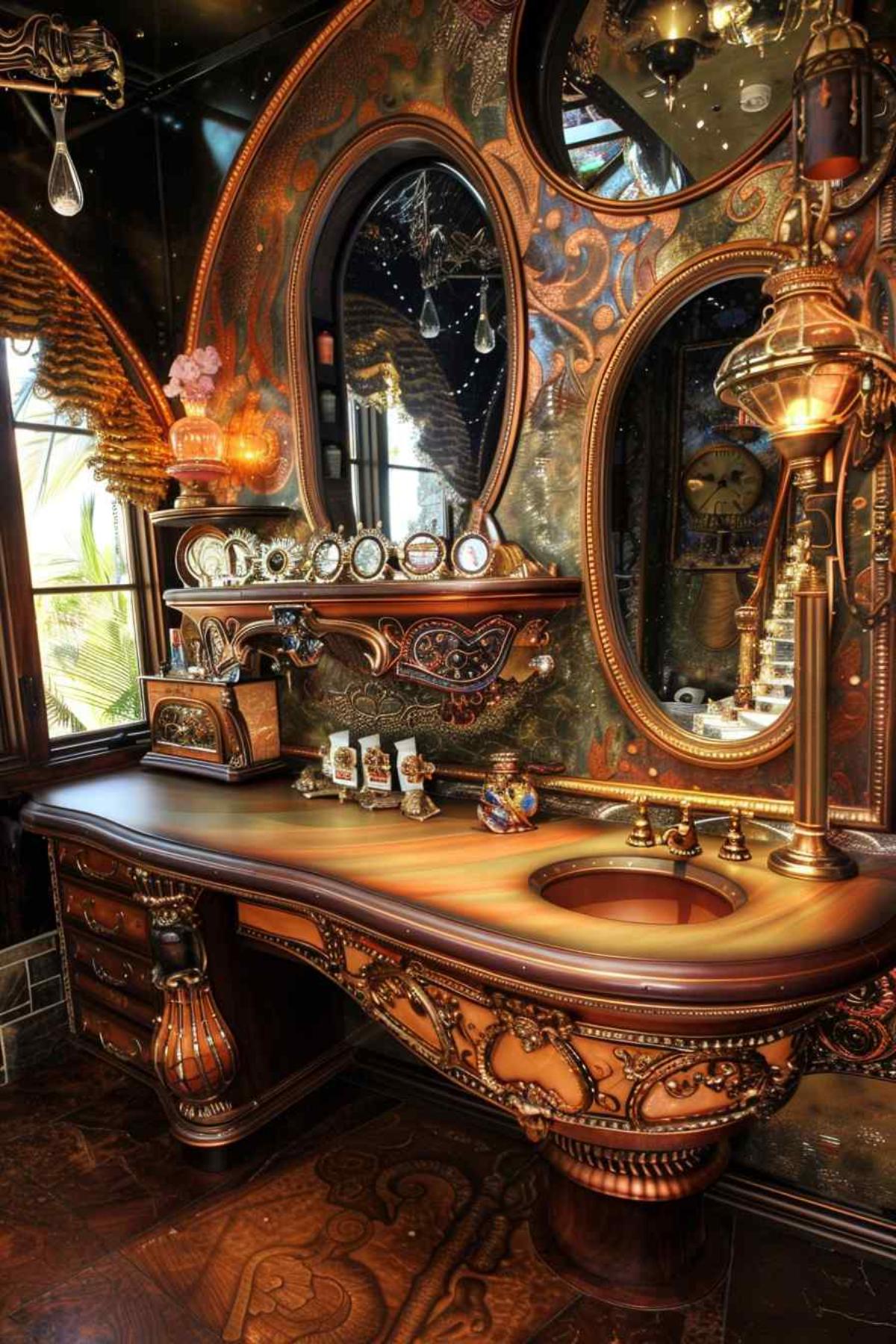 bathrooms steampunk rococo