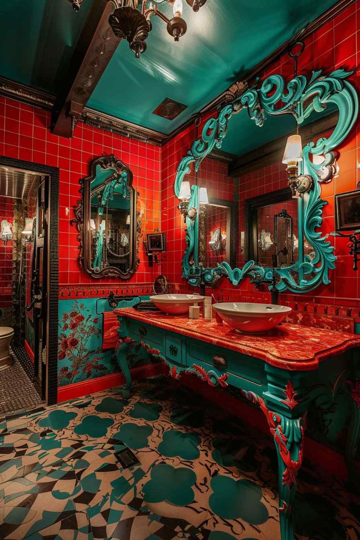 bathrooms steampunk rococo
