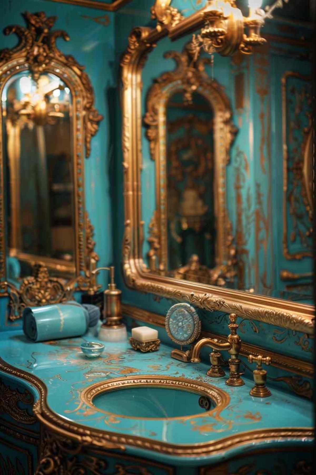 bathrooms steampunk rococo
