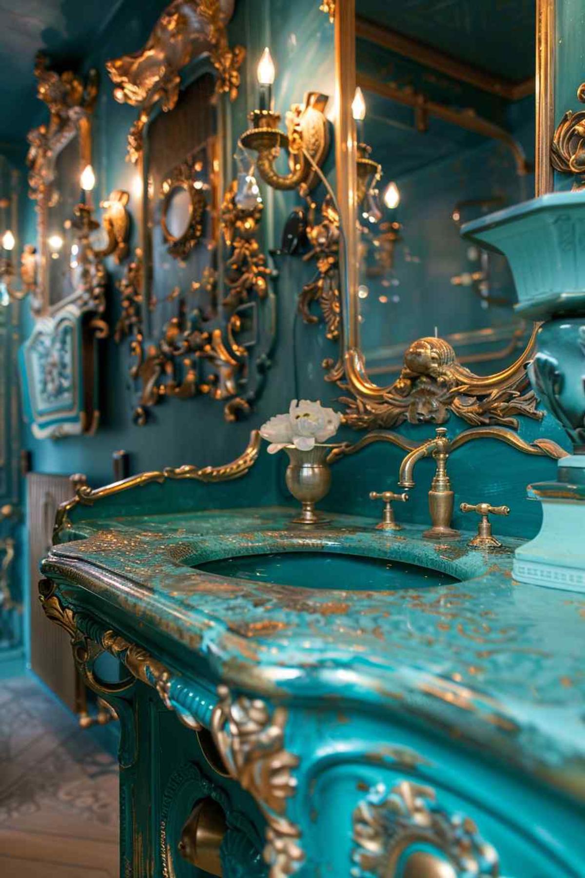 bathrooms steampunk rococo