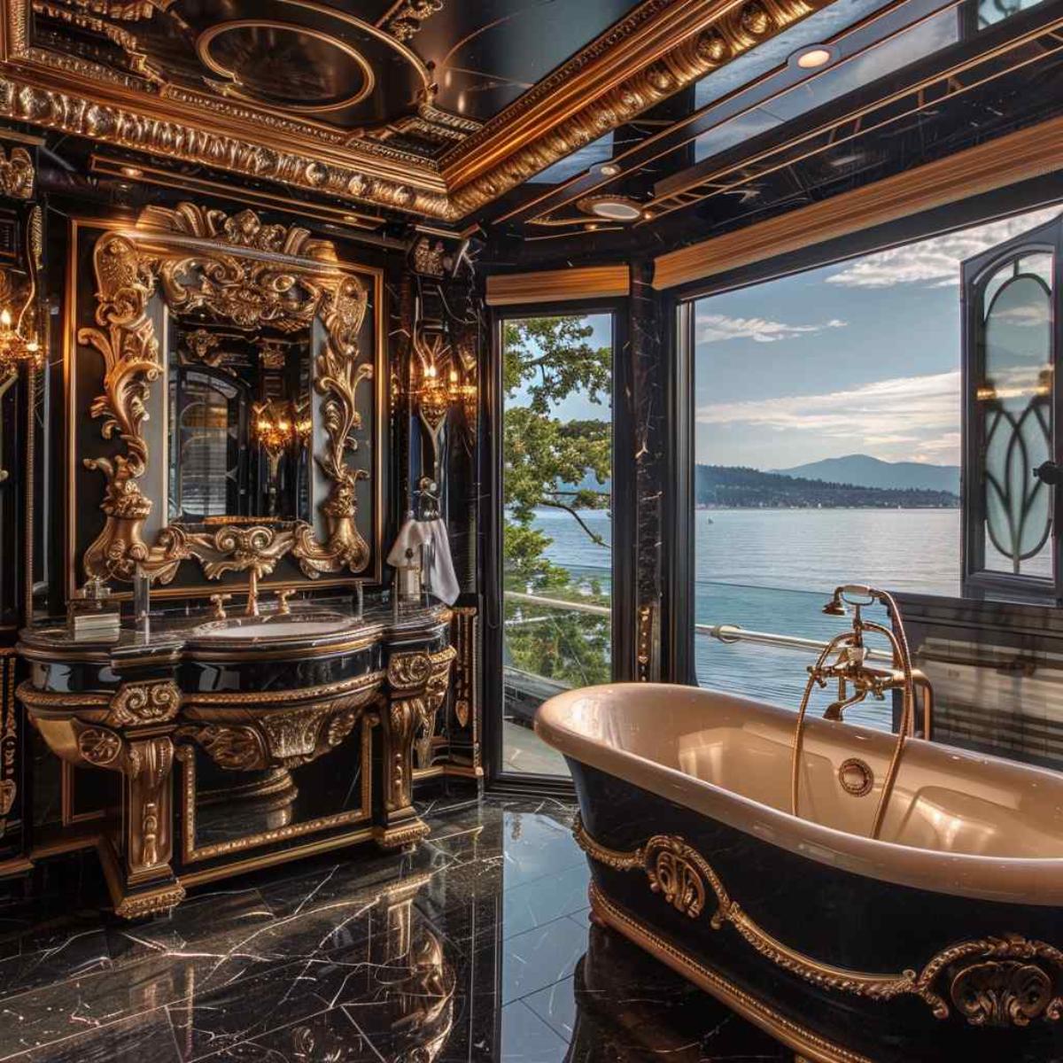bathrooms steampunk rococo