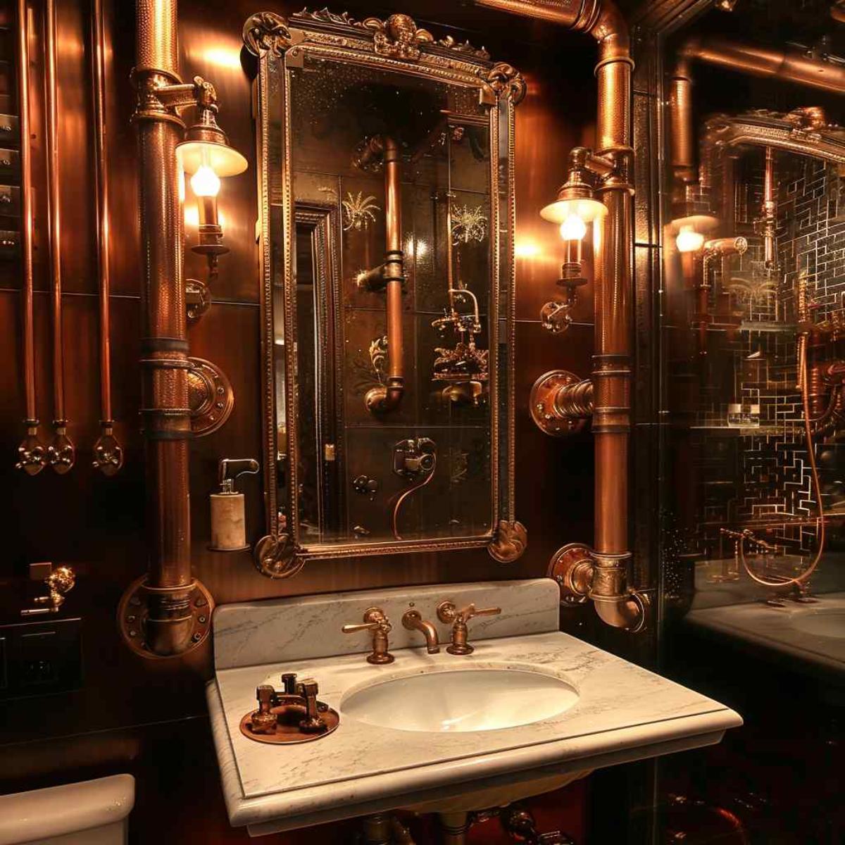 bathrooms steampunk rococo