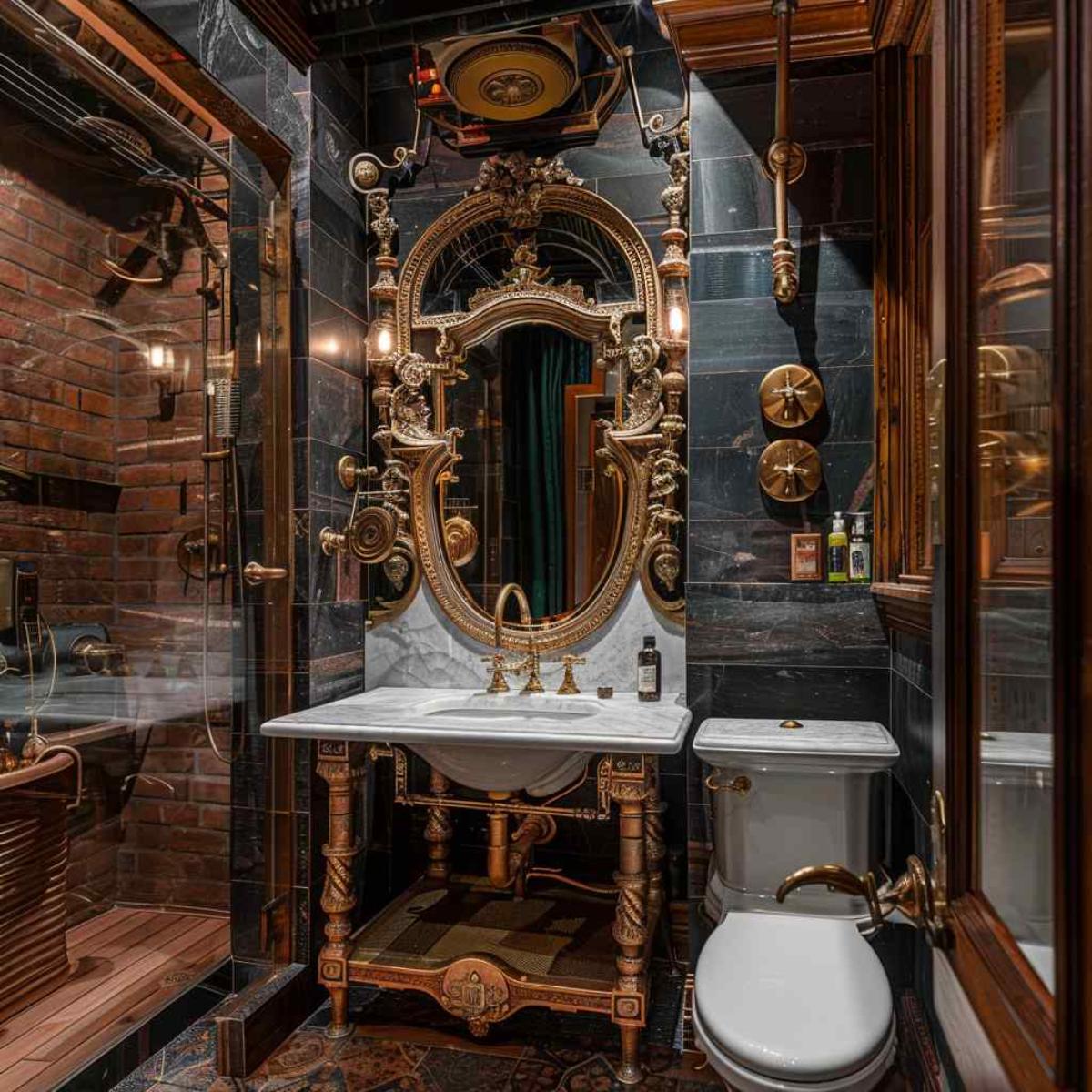 bathrooms steampunk rococo