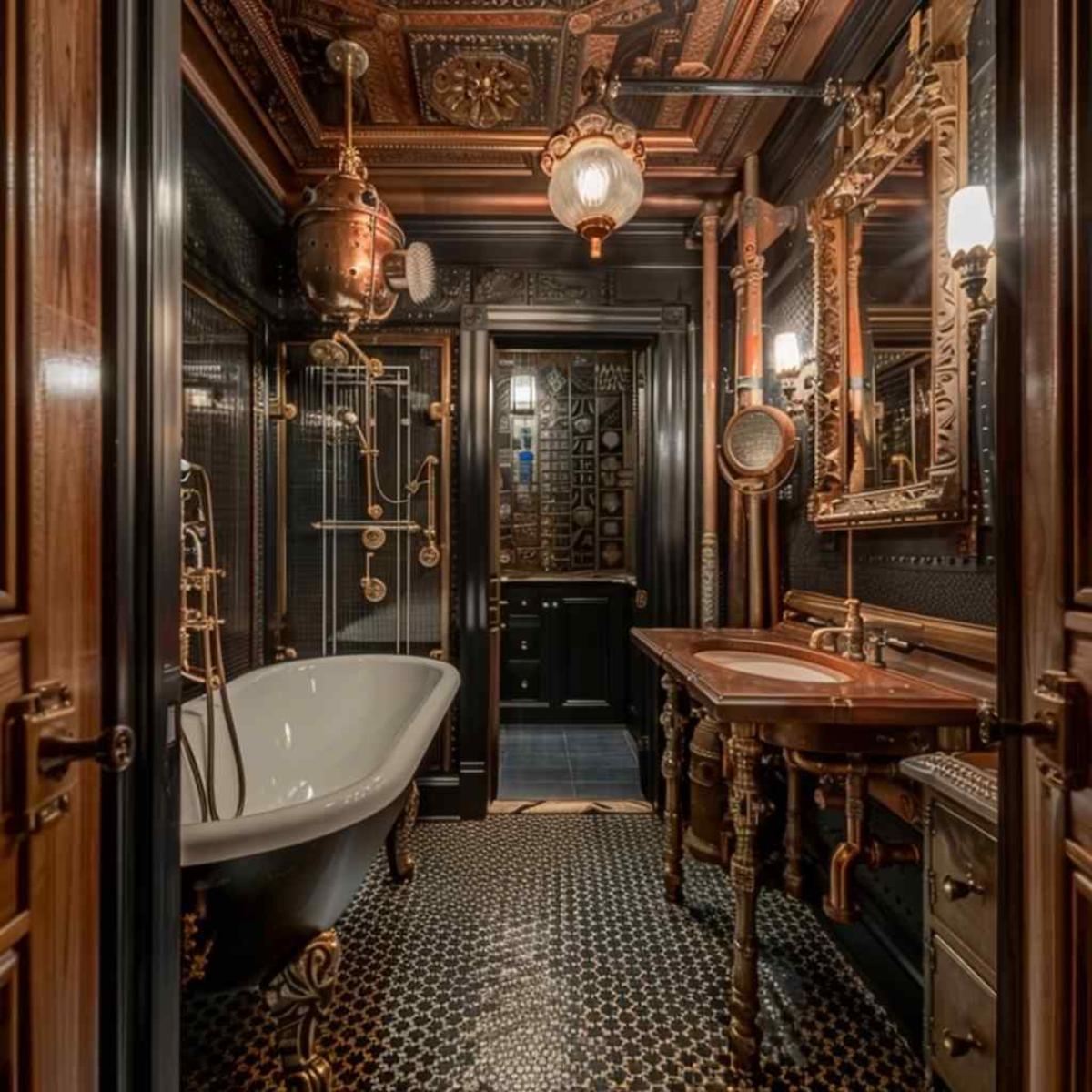 bathrooms steampunk rococo